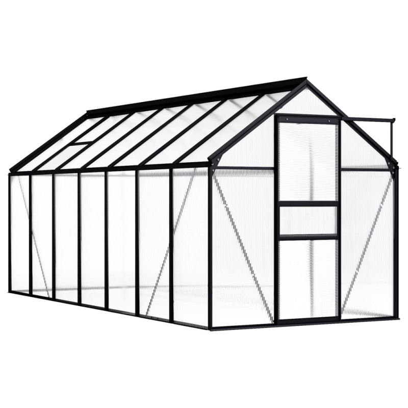 Gewächshaus Anthrazit Aluminium 8,17 m² Gewächshaus Anthrazit Aluminium 8,17 m²