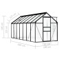 Gewächshaus Anthrazit Aluminium 8,17 m² Gewächshaus Anthrazit Aluminium 8,17 m²