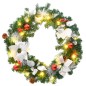 Weihnachtskranz mit LED-Leuchten Grün 60 cm PVC Weihnachtskranz mit LED-Leuchten Grün 60 cm PVC