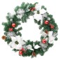 Weihnachtskranz mit LED-Leuchten Grün 60 cm PVC Weihnachtskranz mit LED-Leuchten Grün 60 cm PVC