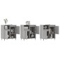 Sideboards 3 Stk. Grau Sonoma Holzwerkstoff Sideboards 3 Stk. Grau Sonoma Holzwerkstoff