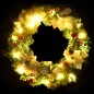 Weihnachtskranz mit LED-Leuchten Grün 60 cm PVC Weihnachtskranz mit LED-Leuchten Grün 60 cm PVC