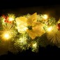 Weihnachtskranz mit LED-Leuchten Grün 60 cm PVC Weihnachtskranz mit LED-Leuchten Grün 60 cm PVC