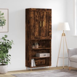 vidaXL Highboard Räuchereiche 69,5x34x180 cm Holzwerkstoff