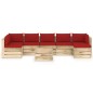 8-tlg. Garten-Lounge-Set mit Kissen Grün Imprägniertes Holz 8-tlg. Garten-Lounge-Set mit Kissen Grün Imprägniertes Holz