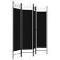 4-tlg. Raumteiler Schwarz 160 x 180 cm 4-tlg. Raumteiler Schwarz 160 x 180 cm