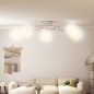 Deckenleuchte mit Drahtgeflecht-Schirmen für 5 G9 LED-Leuchten Deckenleuchte mit Drahtgeflecht-Schirmen für 5 G9 LED-Leuchten
