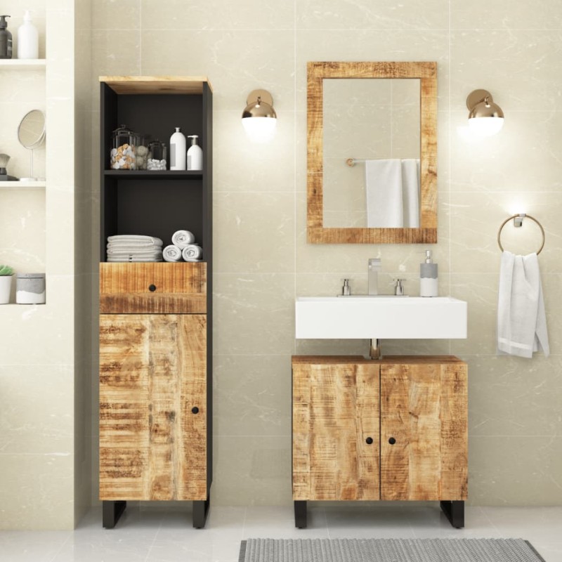 vidaXL 3-tlg. Badmöbel-Set Massivholz Mango vidaXL 3-tlg. Badmöbel-Set Massivholz Mango
