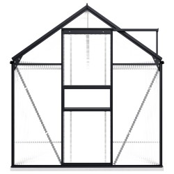 Gewächshaus mit Fundament Anthrazit Aluminium 5,89 m²