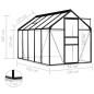 Gewächshaus mit Fundament Anthrazit Aluminium 5,89 m² Gewächshaus mit Fundament Anthrazit Aluminium 5,89 m²