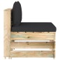 3-tlg. Garten-Lounge-Set mit Kissen Grün Imprägniertes Holz 3-tlg. Garten-Lounge-Set mit Kissen Grün Imprägniertes Holz