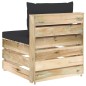3-tlg. Garten-Lounge-Set mit Kissen Grün Imprägniertes Holz 3-tlg. Garten-Lounge-Set mit Kissen Grün Imprägniertes Holz