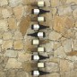 Wand-Weinregal für 10 Flaschen Schwarz Metall Wand-Weinregal für 10 Flaschen Schwarz Metall