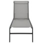 Sonnenliegen 2 Stk. mit Tisch Textilene und Stahl Sonnenliegen 2 Stk. mit Tisch Textilene und Stahl