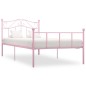 vidaXL Bettgestell Rosa Metall 90×200 cm vidaXL Bettgestell Rosa Metall 90×200 cm