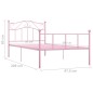vidaXL Bettgestell Rosa Metall 90×200 cm vidaXL Bettgestell Rosa Metall 90×200 cm