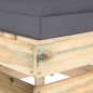 4-Sitzer Outdoor-Sofa mit Kissen Grün Imprägniertes Holz 4-Sitzer Outdoor-Sofa mit Kissen Grün Imprägniertes Holz