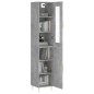 Highboard Betongrau 34,5x34x180 cm Holzwerkstoff Highboard Betongrau 34,5x34x180 cm Holzwerkstoff