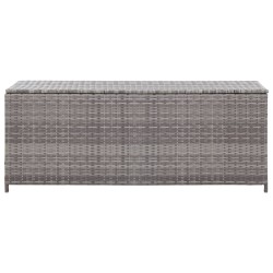 Gartenbox Grau 120x50x60 cm Poly Rattan