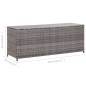 Gartenbox Grau 120x50x60 cm Poly Rattan Gartenbox Grau 120x50x60 cm Poly Rattan