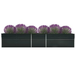 vidaXL Garten-Hochbeet Verzinkter Stahl 400x80x45 cm Anthrazit