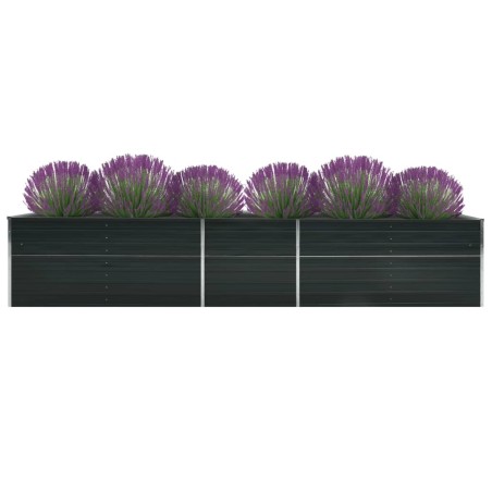 vidaXL Garten-Hochbeet Verzinkter Stahl 400x80x45 cm Anthrazit