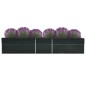 vidaXL Garten-Hochbeet Verzinkter Stahl 400x80x45 cm Anthrazit vidaXL Garten-Hochbeet Verzinkter Stahl 400x80x45 cm Anthrazit