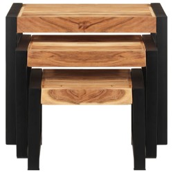 Satztische 3-tlg. Massivholz mit Palisander-Finish