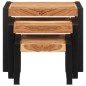 Satztische 3-tlg. Massivholz mit Palisander-Finish Satztische 3-tlg. Massivholz mit Palisander-Finish