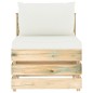 4-Sitzer Outdoor-Sofa mit Kissen Grün Imprägniertes Holz 4-Sitzer Outdoor-Sofa mit Kissen Grün Imprägniertes Holz