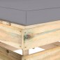 4-Sitzer Outdoor-Sofa mit Kissen Grün Imprägniertes Holz 4-Sitzer Outdoor-Sofa mit Kissen Grün Imprägniertes Holz