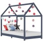 Kinder-Bettgestell Grau Massivholz Kiefer 90 x 200 cm Kinder-Bettgestell Grau Massivholz Kiefer 90 x 200 cm