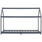 Kinder-Bettgestell Grau Massivholz Kiefer 90 x 200 cm Kinder-Bettgestell Grau Massivholz Kiefer 90 x 200 cm