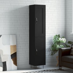 Highboard Schwarz 34,5x34x180 cm Holzwerkstoff