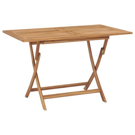 Klappbarer Gartentisch 120x70x75 cm Teak Massivholz