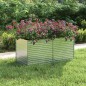 Garten-Hochbeet 160x80x77 cm Verzinkter Stahl Silbern Garten-Hochbeet 160x80x77 cm Verzinkter Stahl Silbern