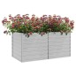 Garten-Hochbeet 160x80x77 cm Verzinkter Stahl Silbern Garten-Hochbeet 160x80x77 cm Verzinkter Stahl Silbern