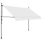 Einziehbare Markise Handbetrieben mit LED 250 cm Creme Einziehbare Markise Handbetrieben mit LED 250 cm Creme
