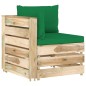 8-tlg. Garten-Lounge-Set mit Kissen Grün Imprägniertes Holz 8-tlg. Garten-Lounge-Set mit Kissen Grün Imprägniertes Holz