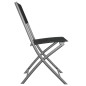 vidaXL Klappbare Gartenstühle 2 Stk. Schwarz Stahl und Textilene vidaXL Klappbare Gartenstühle 2 Stk. Schwarz Stahl und Textilene