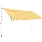 Einziehbare Markise Handbetrieben 350 cm Orange/Weiß Gestreift Einziehbare Markise Handbetrieben 350 cm Orange/Weiß Gestreift