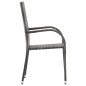 Gartenstühle Stapelbar 4 Stk. Grau Poly Rattan Gartenstühle Stapelbar 4 Stk. Grau Poly Rattan