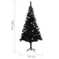 Künstlicher Weihnachtsbaum mit Ständer Schwarz 180 cm PVC Künstlicher Weihnachtsbaum mit Ständer Schwarz 180 cm PVC