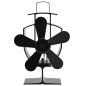 Ofenventilator Wärmebetrieben 5 Blätter Schwarz Ofenventilator Wärmebetrieben 5 Blätter Schwarz