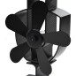 Ofenventilator Wärmebetrieben 5 Blätter Schwarz Ofenventilator Wärmebetrieben 5 Blätter Schwarz