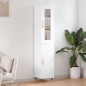 Highboard Hochglanz-Weiß 34,5x34x180 cm Holzwerkstoff Highboard Hochglanz-Weiß 34,5x34x180 cm Holzwerkstoff