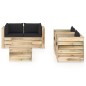 6-tlg. Garten-Lounge-Set mit Kissen Grün Imprägniertes Holz 6-tlg. Garten-Lounge-Set mit Kissen Grün Imprägniertes Holz