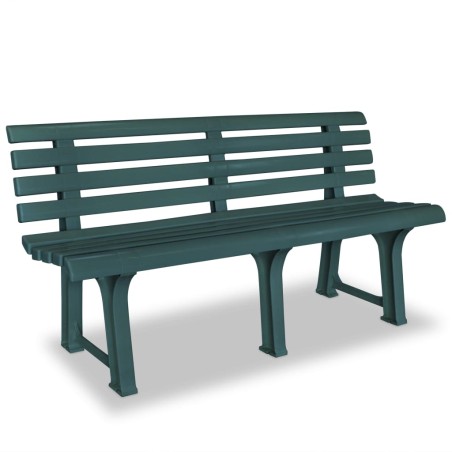 vidaXL Gartenbank 145,5 cm Kunststoff Grün