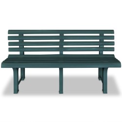 vidaXL Gartenbank 145,5 cm Kunststoff Grün