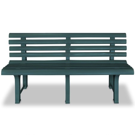 vidaXL Gartenbank 145,5 cm Kunststoff Grün